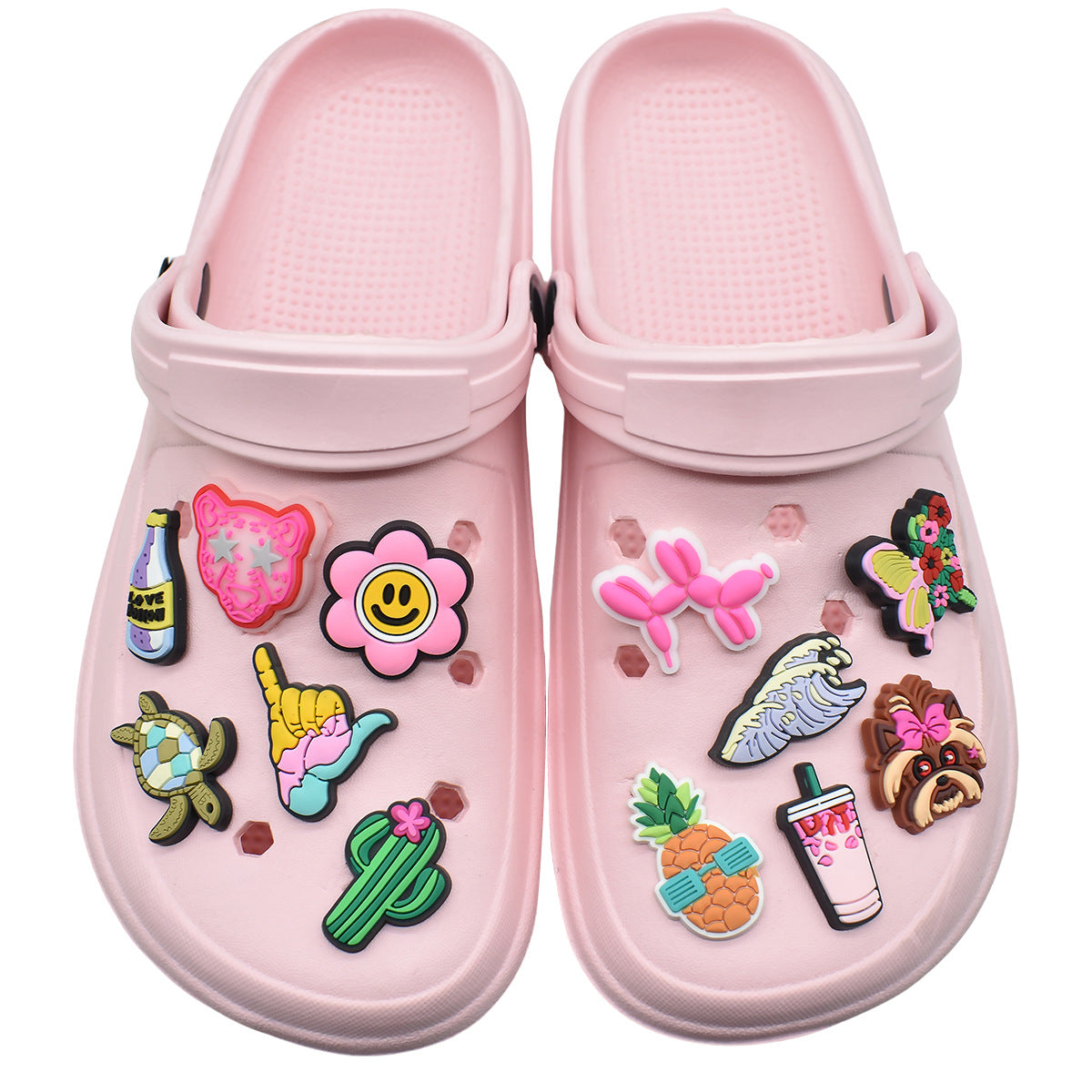 Sweet Cartoon Shoe Buckle For Slippers Made Of Soft Glue, Decorative And Comfortable