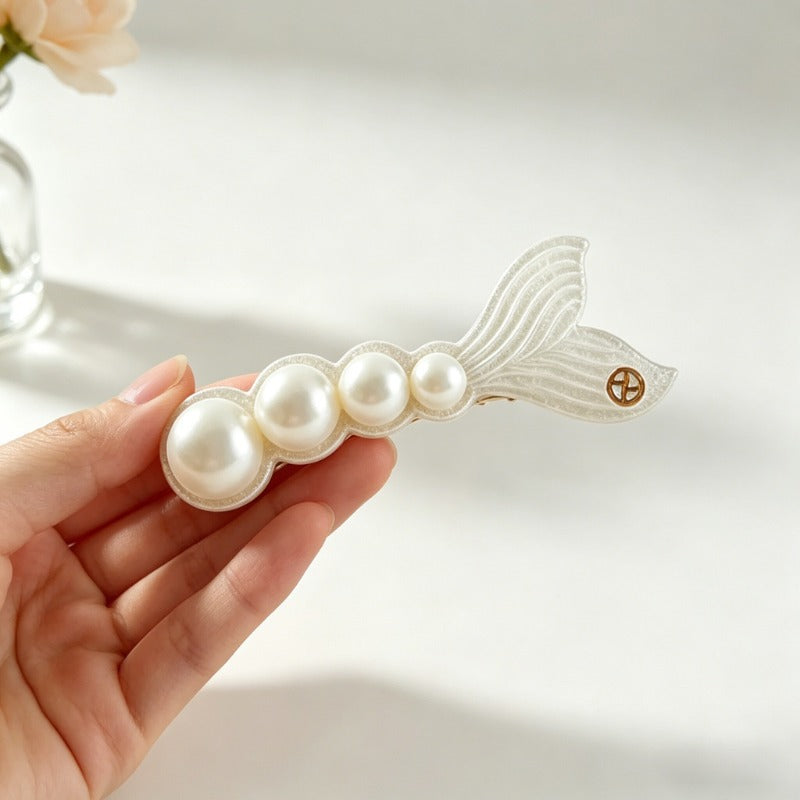 Mermaid French Style BB Clips Hair Accessories For Women With Freshwater Pearl, Perfect For  Spring And Summer
