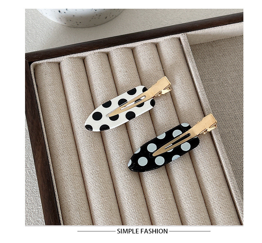 New Style Polka Dots Hairpin For Women, Acrylic Material, Multicolor, Perfect For  Spring And Summer