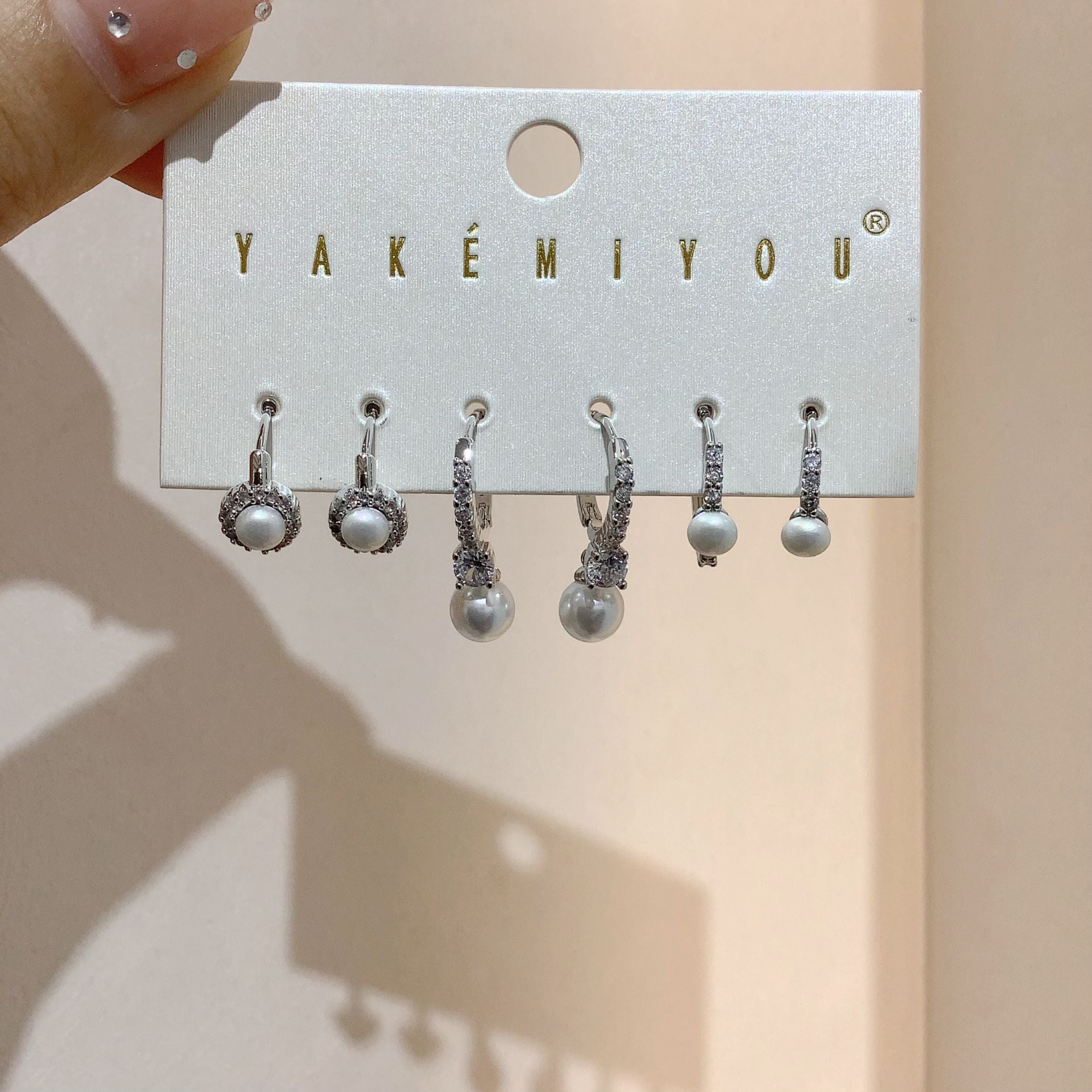 Elegant Geometric Copper Earrings For Women With 14K Real Gold Plated Electroplated Finish And Artificial Pearl Inlay