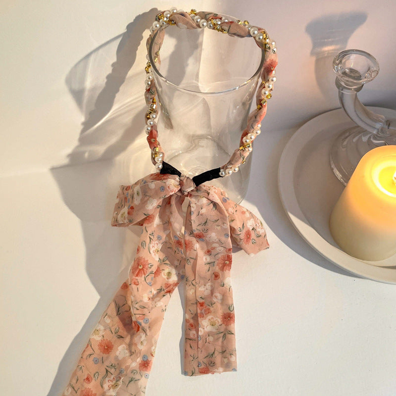 Ditsy Floral Hair Band In Fairy Style For Women, Made With Mixed Materials, Available In Lavender For  Spring And Summer