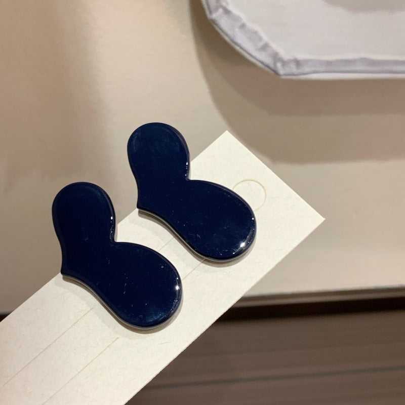 Heart Shape Simple Style BB Clips Hairpin In Sky Blue, Made Of Acetic Acid Sheets, Unisex For Summer