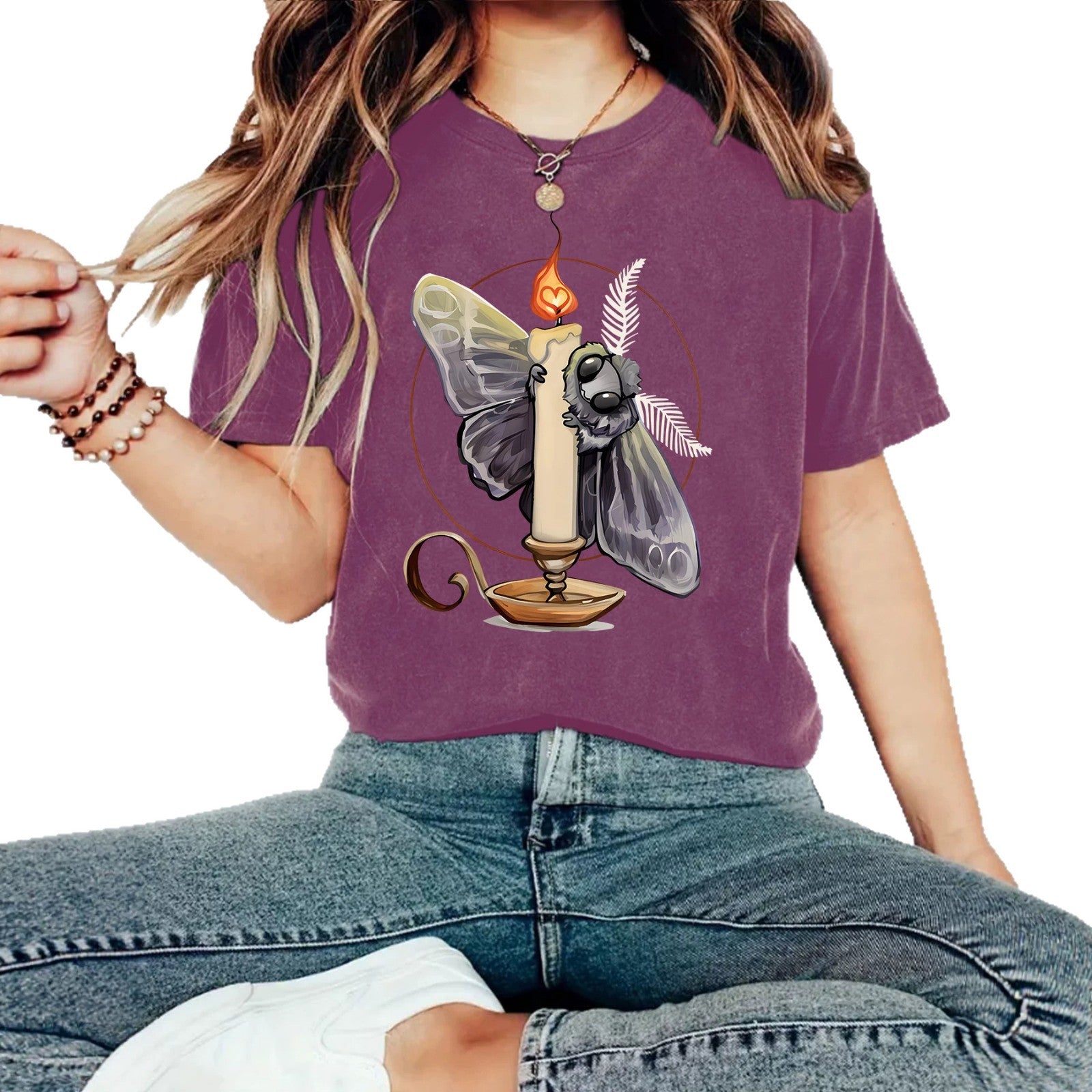 Casual Flame Pattern Short Sleeve T-shirt Featuring Cotton Fabric And Printing Craft