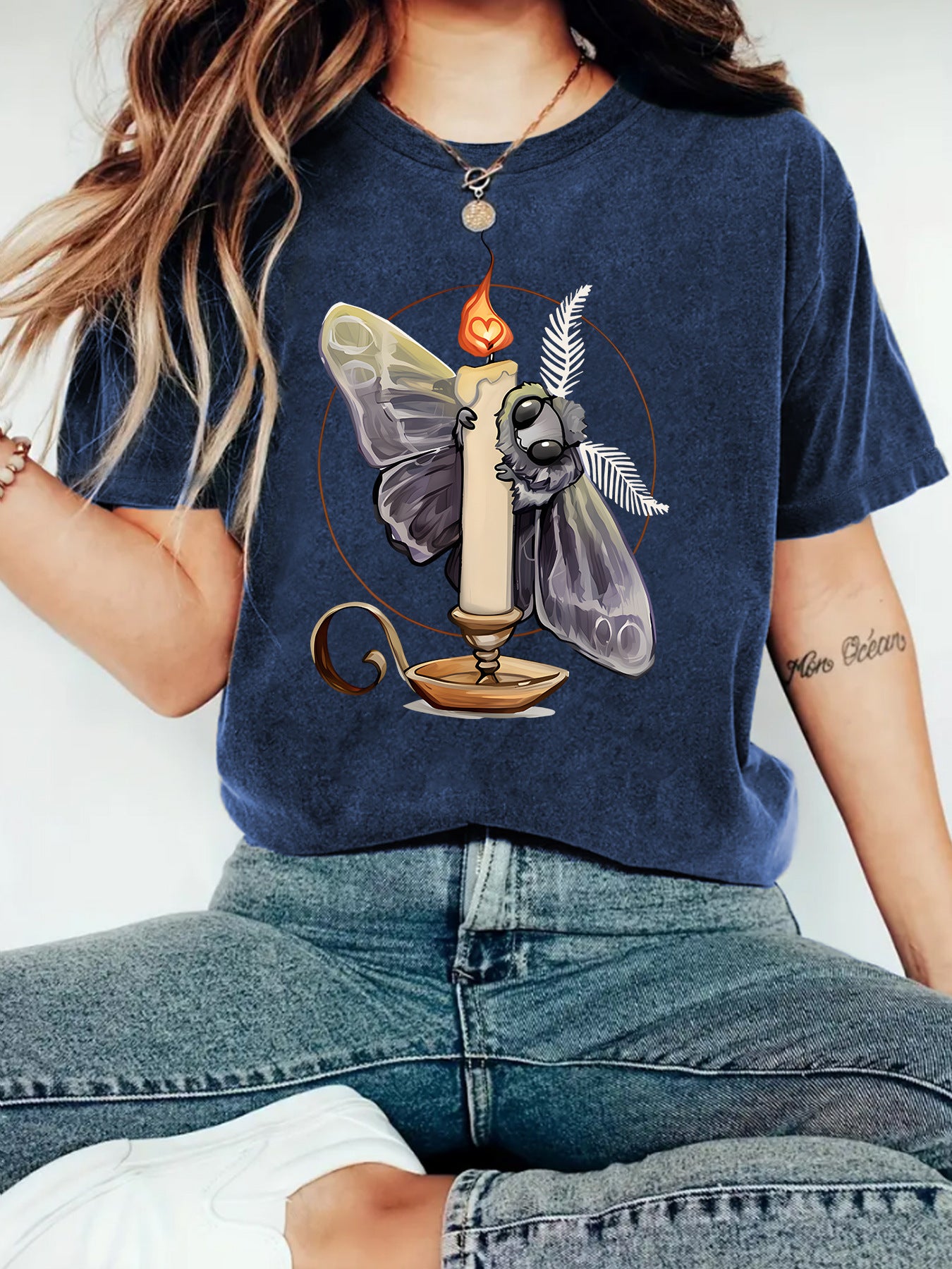 Casual Flame Pattern Short Sleeve T-shirt Featuring Cotton Fabric And Printing Craft