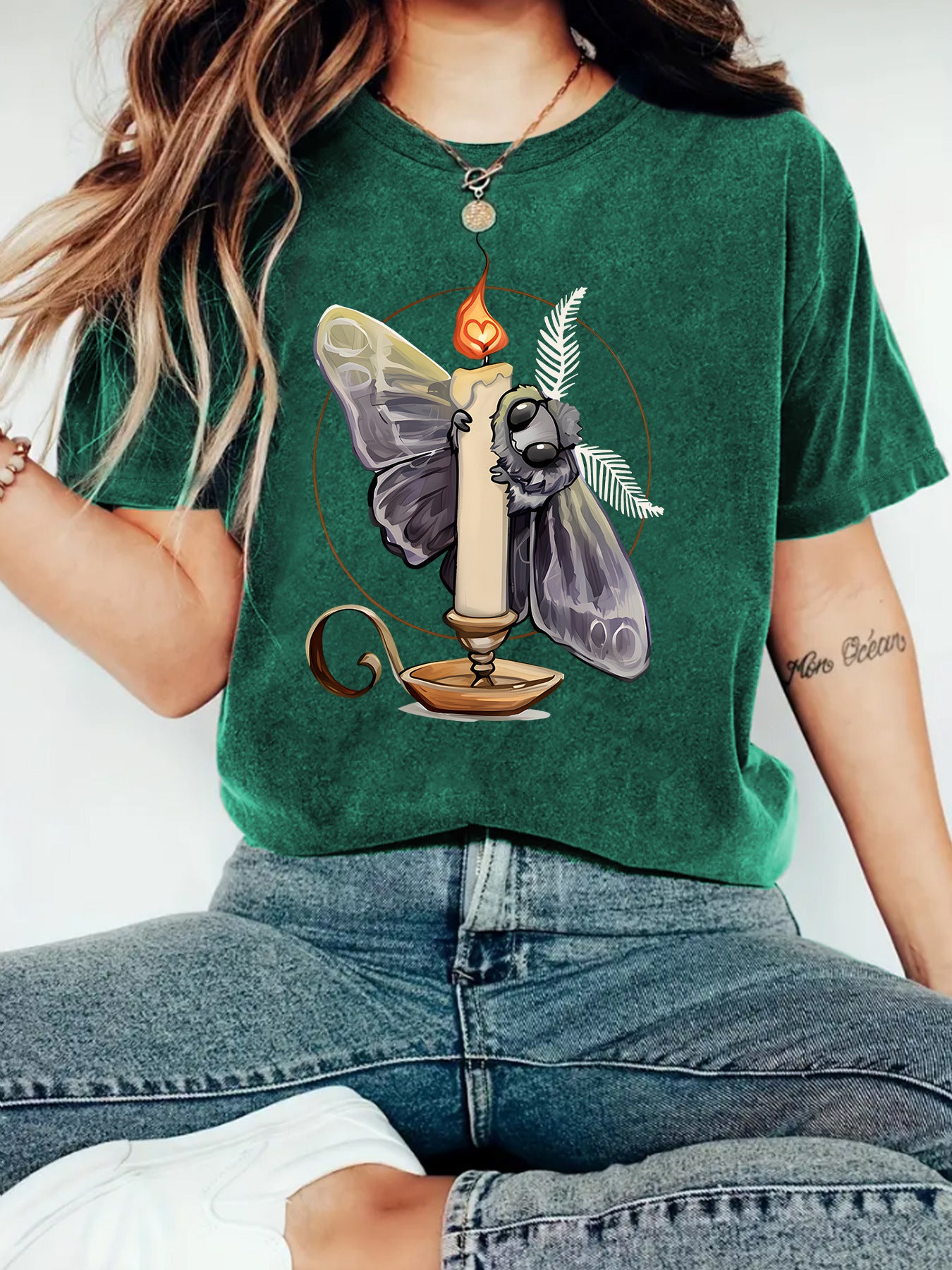 Casual Flame Pattern Short Sleeve T-shirt Featuring Cotton Fabric And Printing Craft