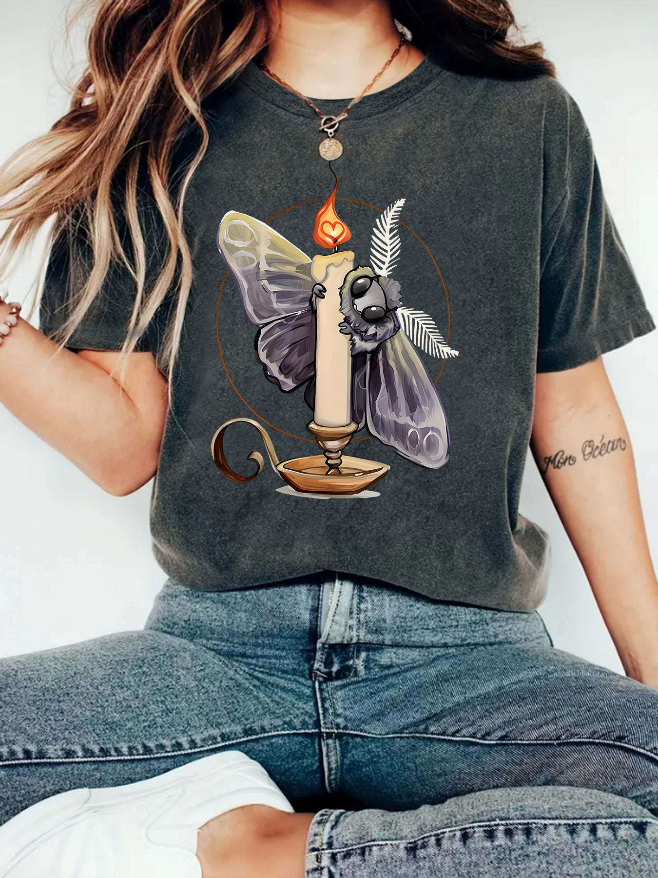 Casual Flame Pattern Short Sleeve T-shirt Featuring Cotton Fabric And Printing Craft