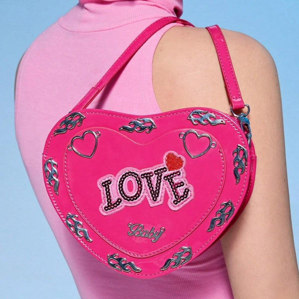Heart-shaped PU Leather Bag For Women, Perfect For Halloween And  Spring And Summer