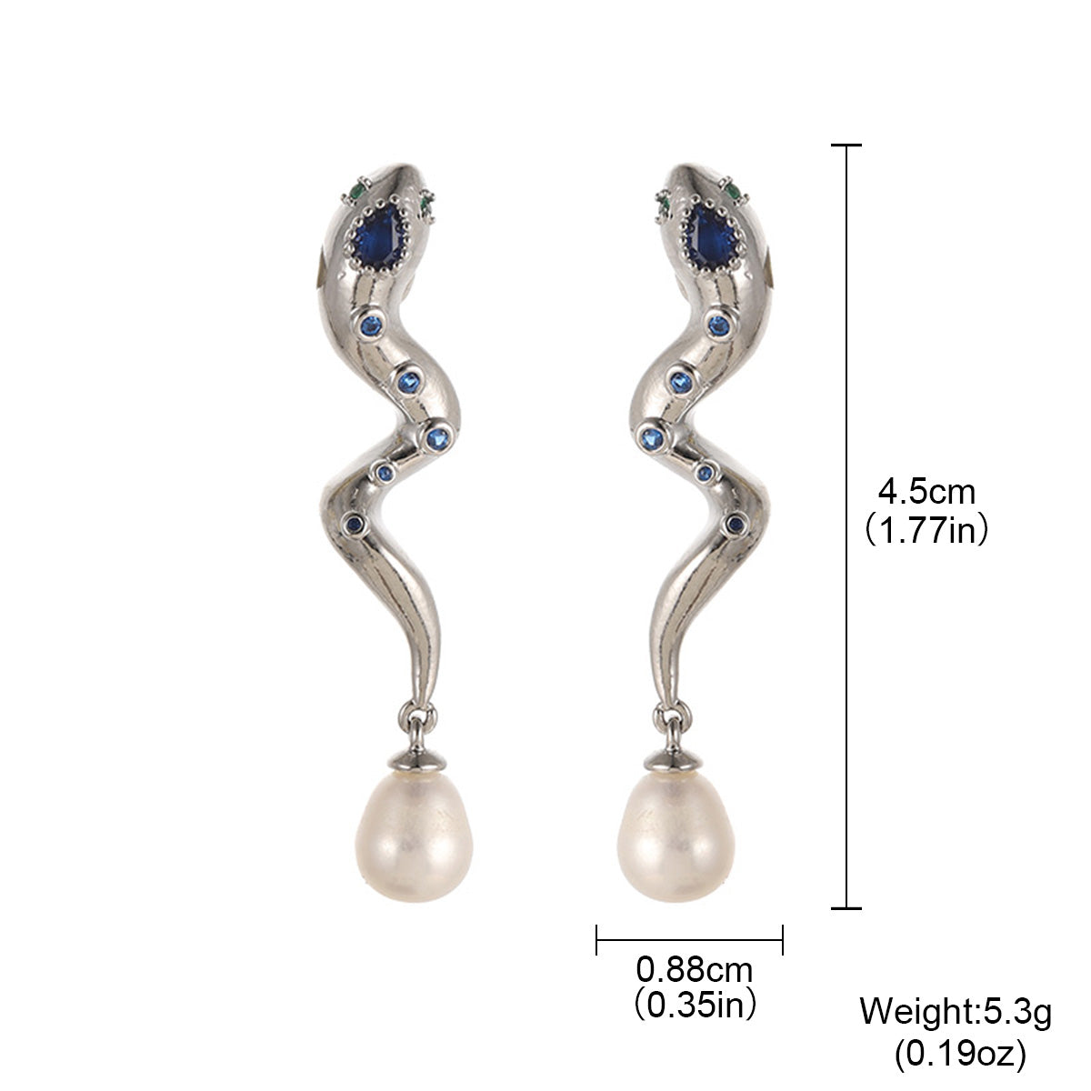 Handmade Sector Earrings For Women, 1 Pair, White With Artificial Pearl, 18K Real Gold Plated