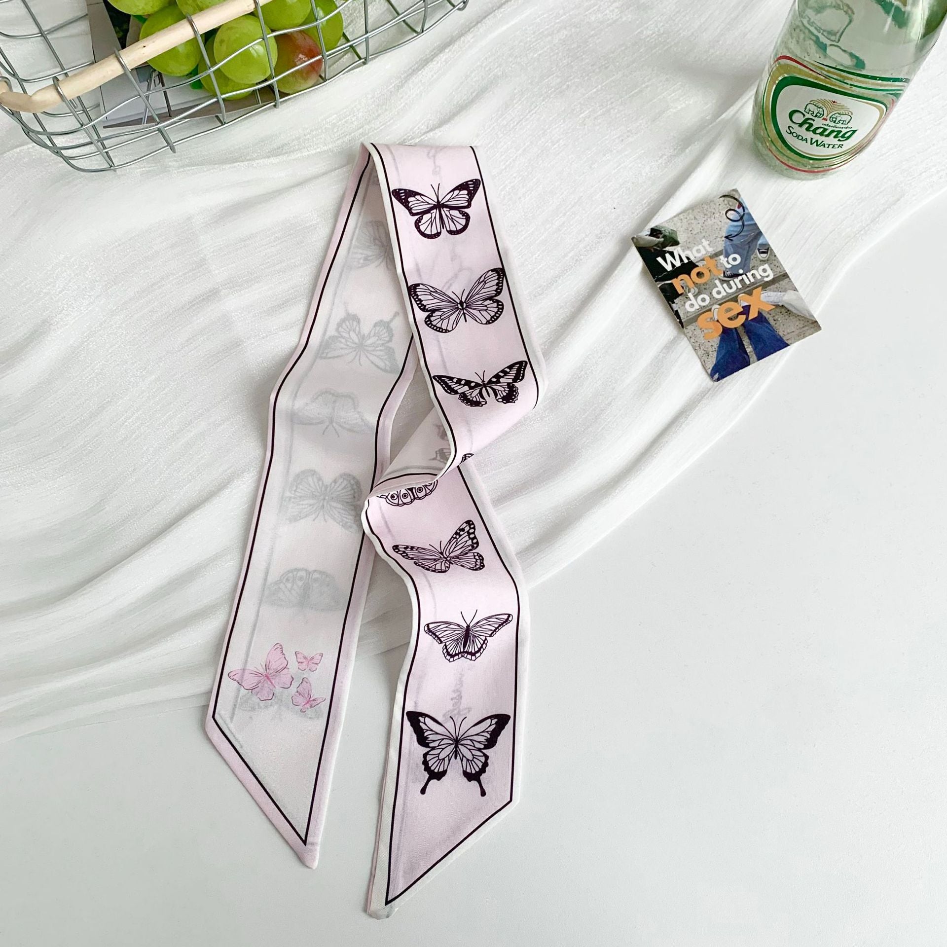 New Style Flowers Polyester Scarf, Lightweight Silk Scarf Perfect For Spring