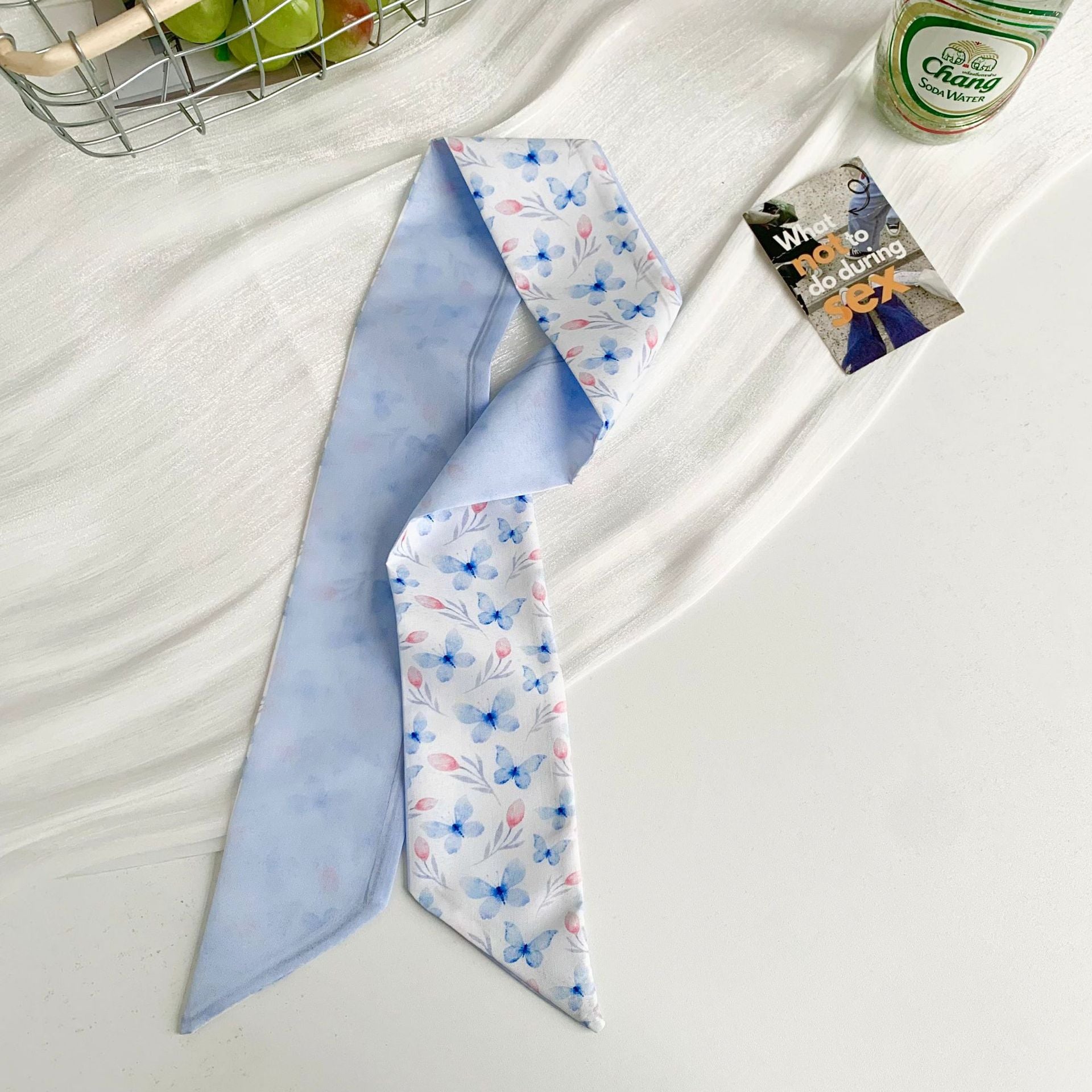 New Style Flowers Polyester Scarf, Lightweight Silk Scarf Perfect For Spring