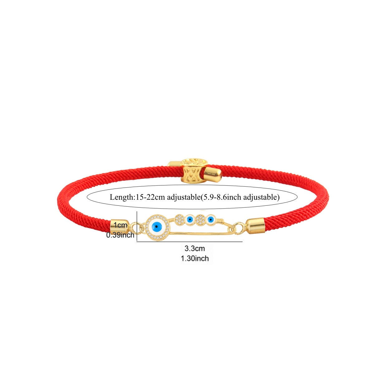 Devil's Eye Braid Drawstring Bracelet For Women In White Nylon With Zircon Inlay And Cord String Chain