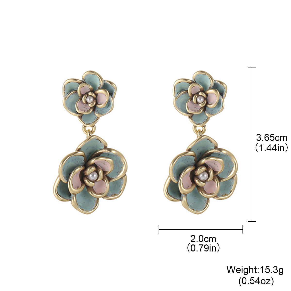 Handmade Retro Red Bow Tie Earrings For Women In Copper Alloy With Pearl Inlay