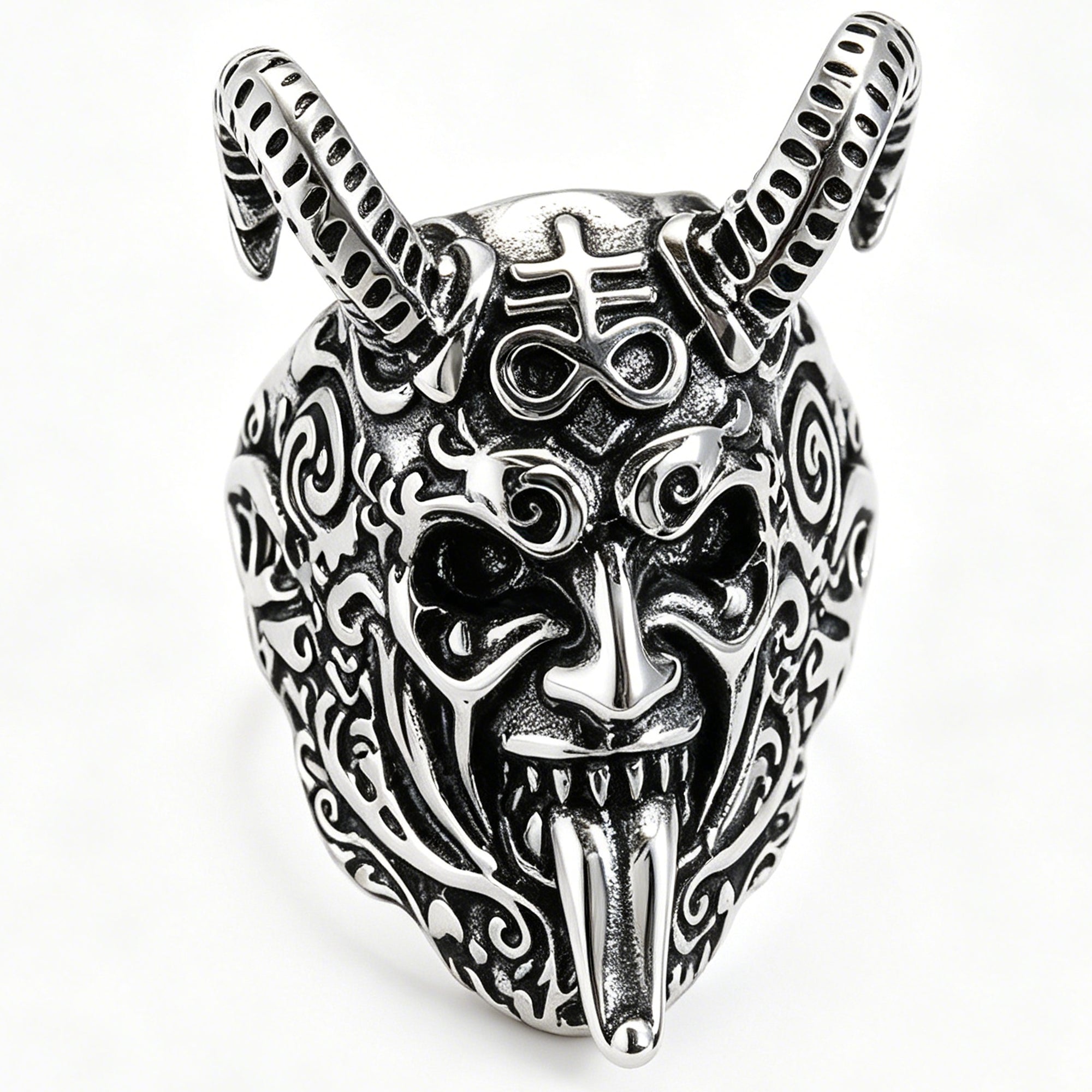 Men's Punk Animal Ring In 304 Stainless Steel Featuring Asymmetrical Design