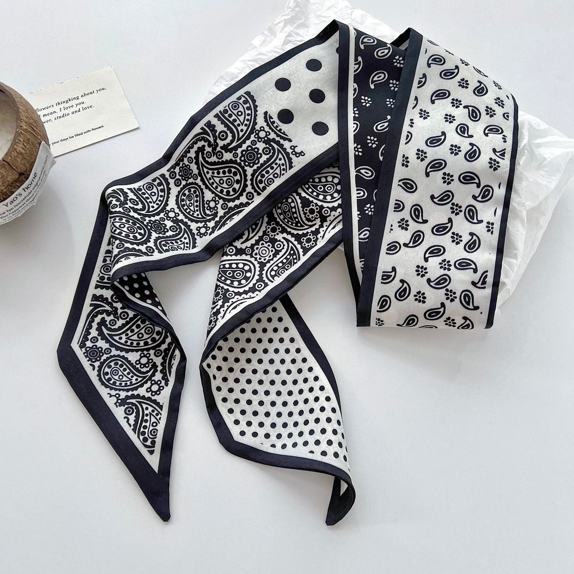 New Style Stripe Polyester Silk Scarf For Women In Dyed Black, Perfect For Spring