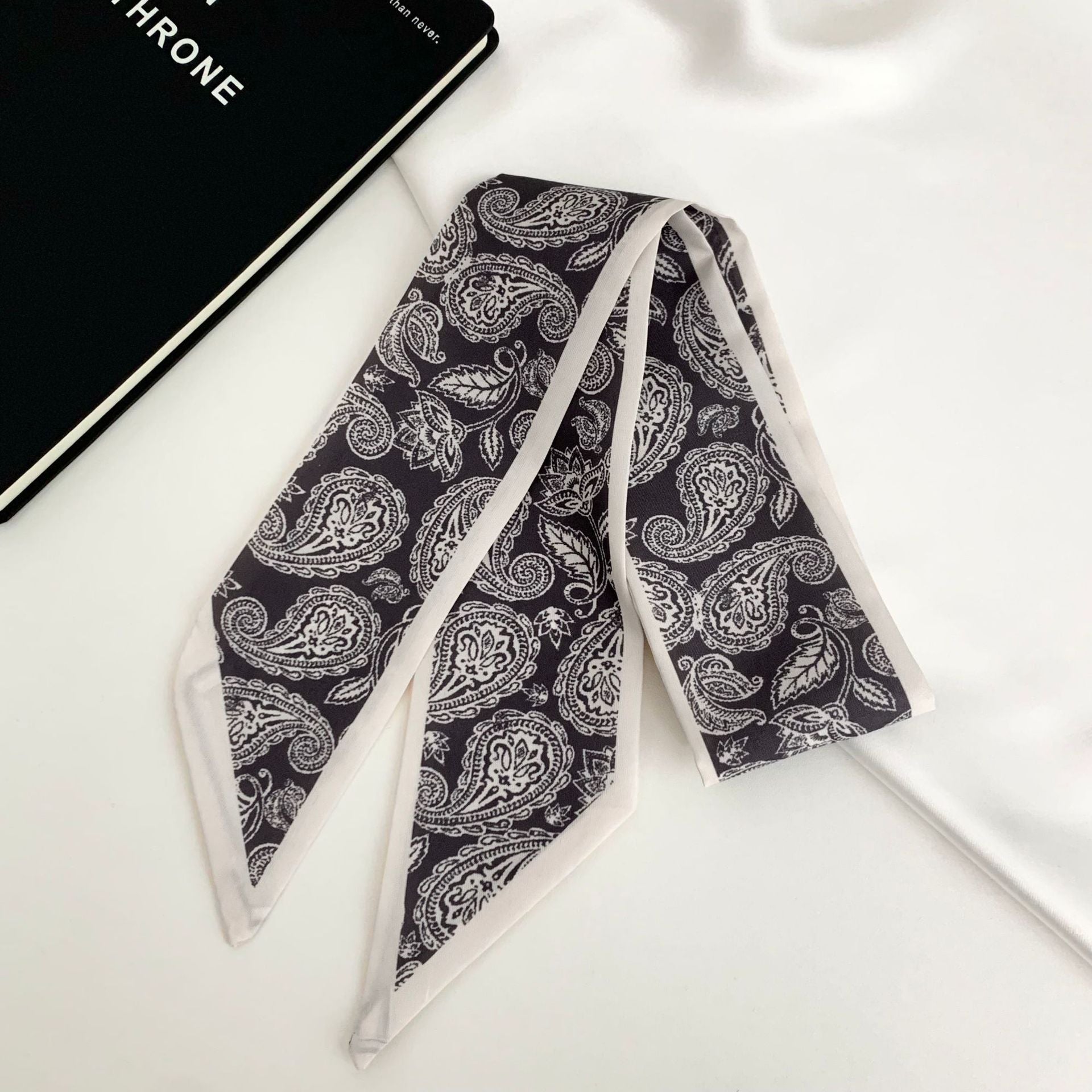 Ethnic Style Women’s Silk Scarf With Cashew Nuts Pattern In Natural Pink Polyester, Perfect For Spring