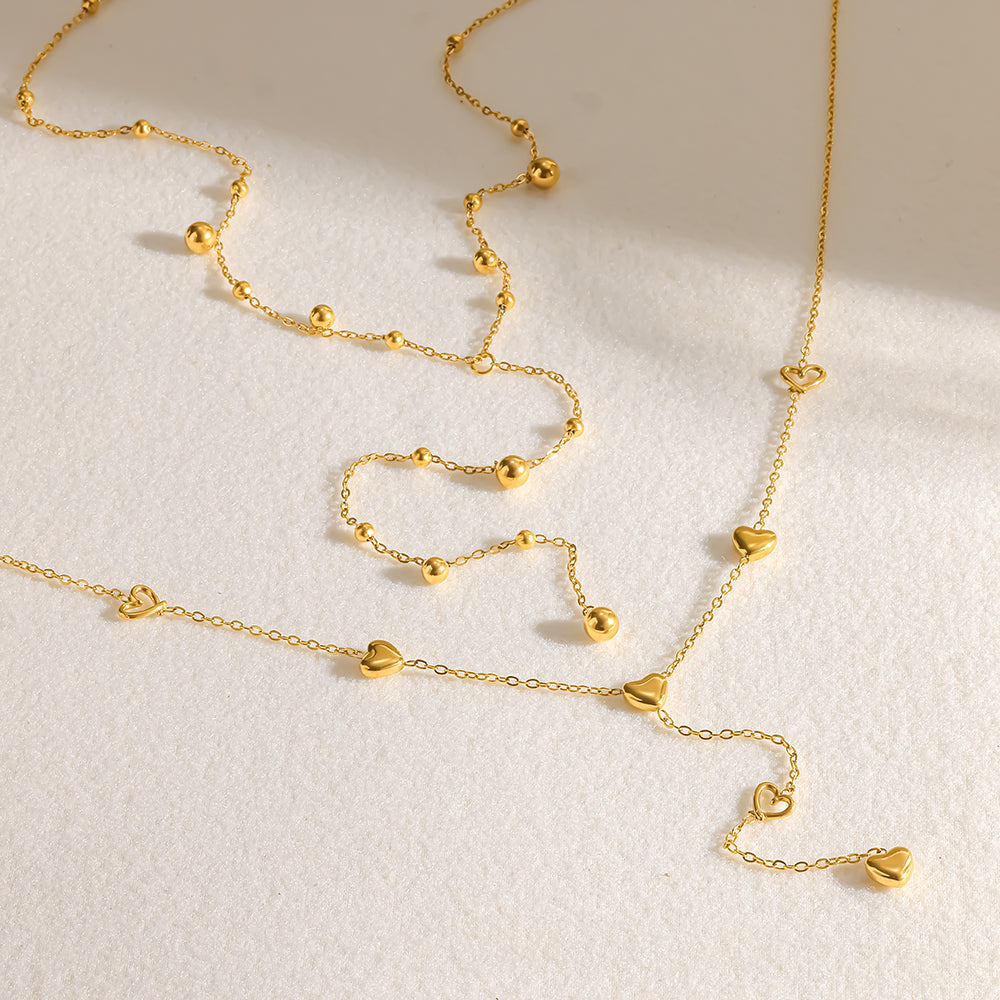 IG Style Circle Necklace In 304 Stainless Steel With Waterproof Non Tarnish 18K Real Gold Plated PVD Coated Cable Chain