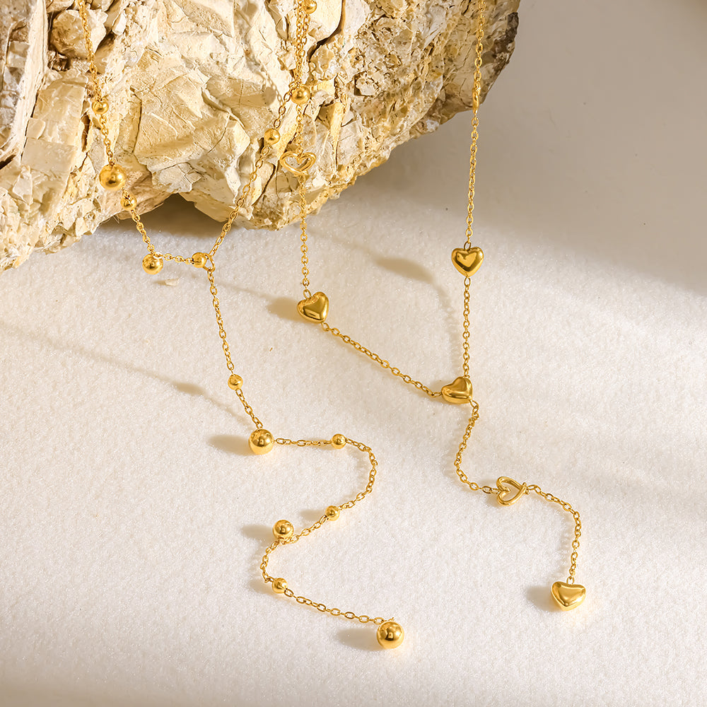IG Style Circle Necklace In 304 Stainless Steel With Waterproof Non Tarnish 18K Real Gold Plated PVD Coated Cable Chain