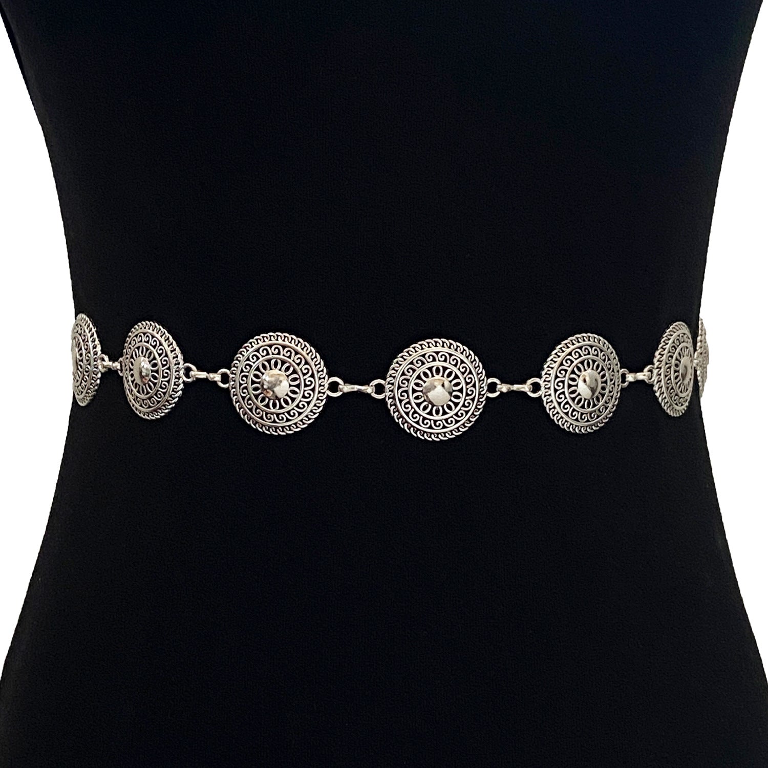 Bohemian Women’s Waist Chain With Embossed Buckle Featuring Alloy Material In Gold