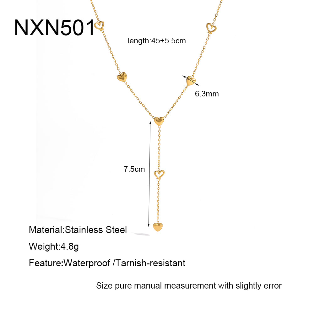 IG Style Circle Necklace In 304 Stainless Steel With Waterproof Non Tarnish 18K Real Gold Plated PVD Coated Cable Chain