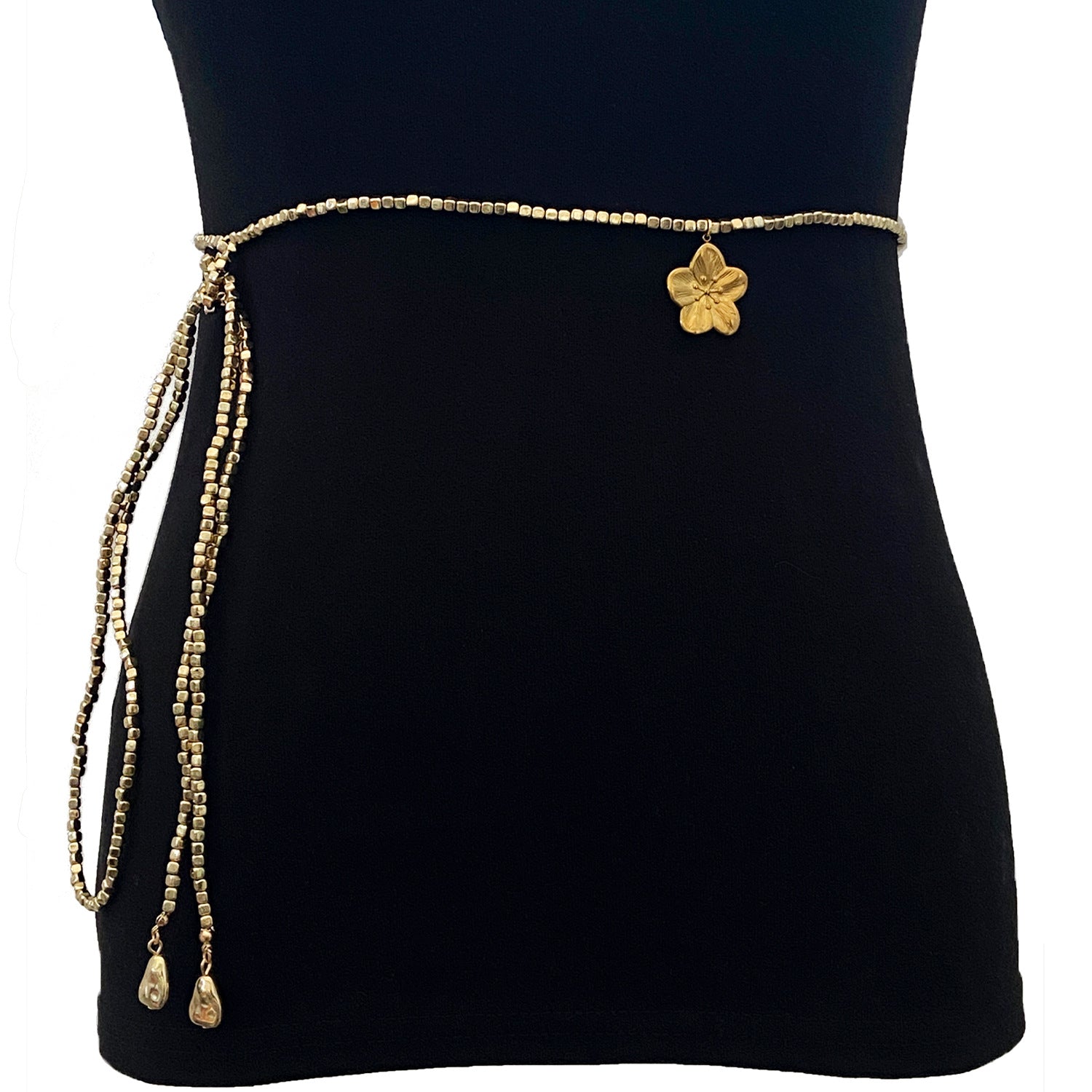 Bohemian Gold Sun Necklace With Shell Pendant In Mixed Materials, Unisex Design