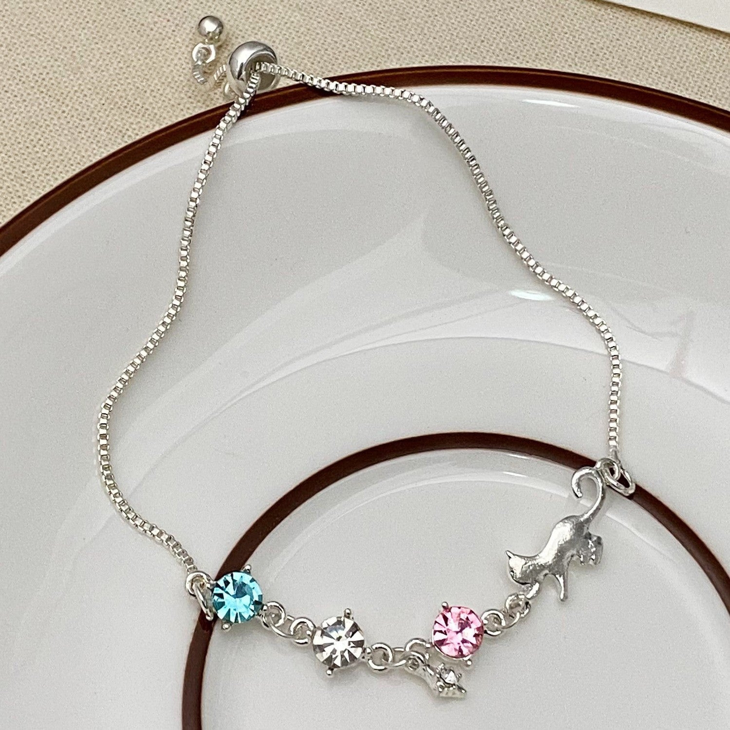 Gold Flowers Bracelet For Women In KC Golden Plated Zinc Alloy With Electroplated Finish And Zircon Inlay