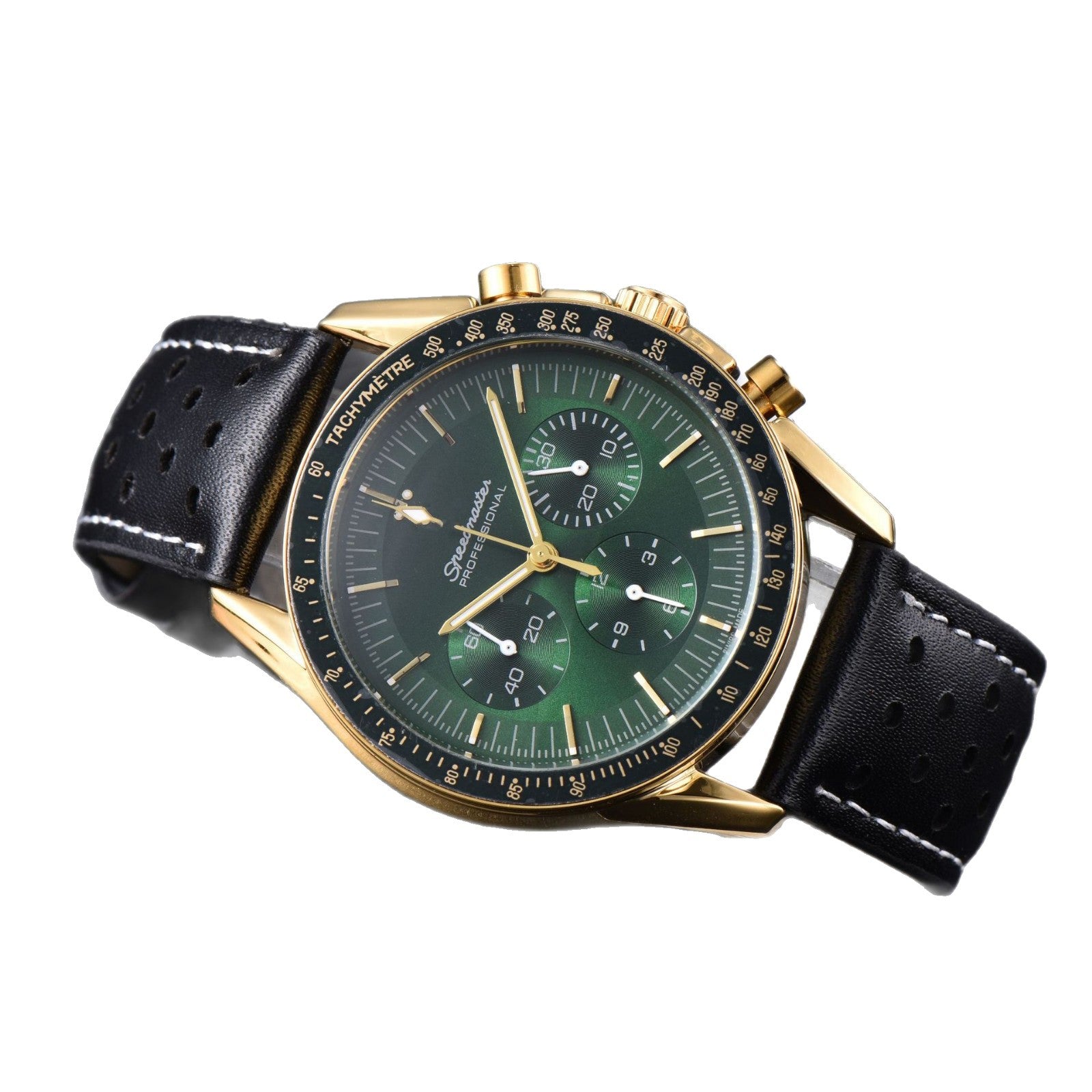 Men's Quartz Watch With Stainless Steel Strap And Horseshoe Buckle Featuring Ordinary Glass Round Dial