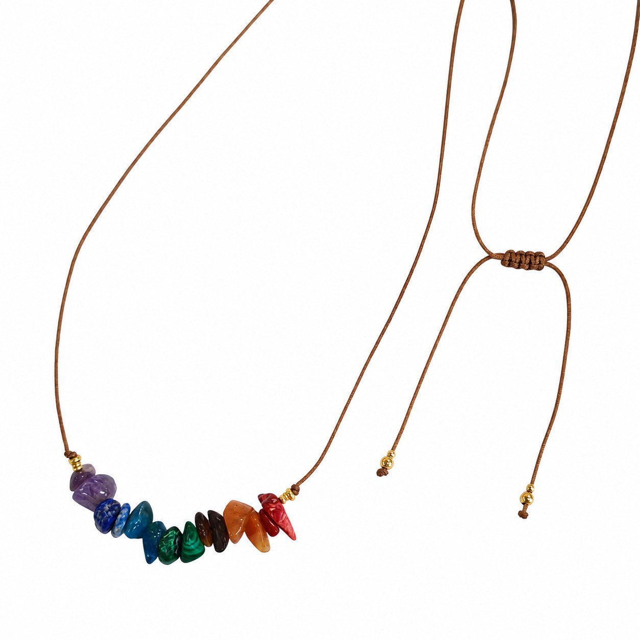 Asymmetrical Simple Style Necklace For Women With Beading Craft And Gravel Material Featuring Rope Chain