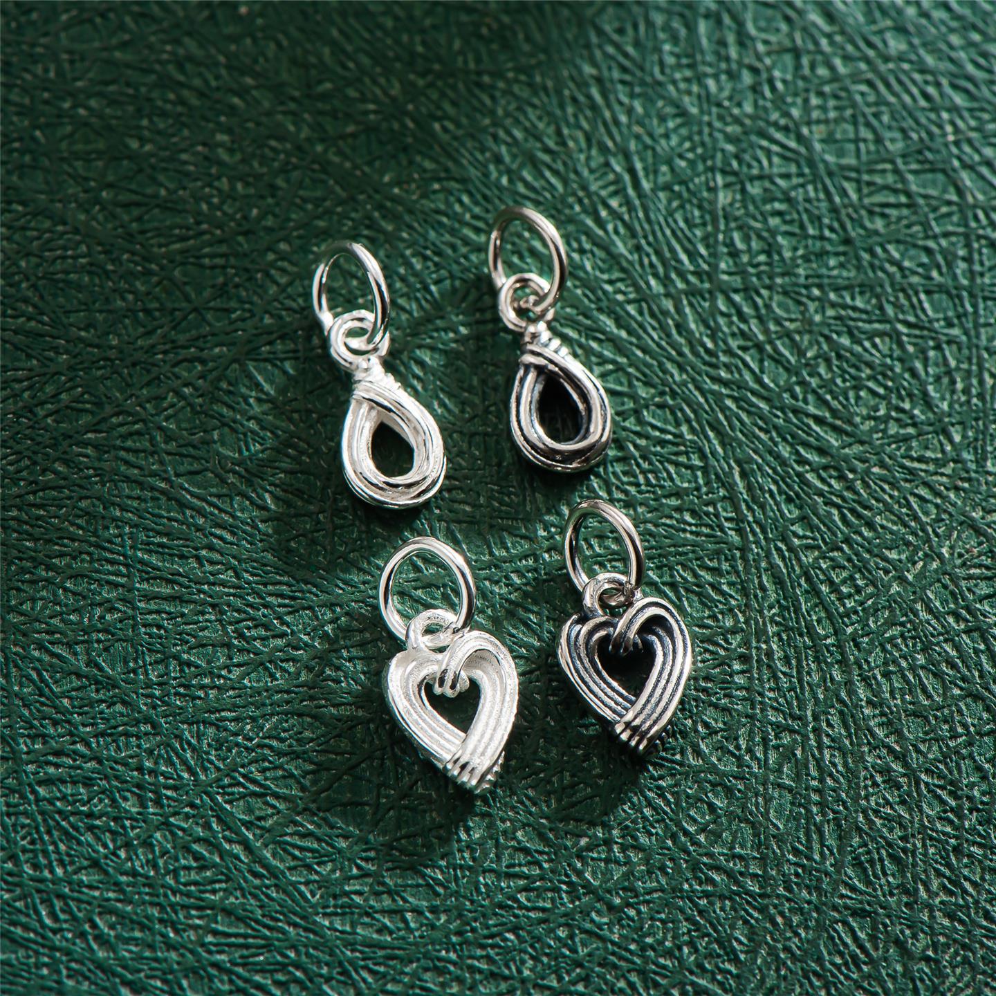 Heart Shape Pendant In 925 Sterling Silver With White Crystal Inlay Jewelry