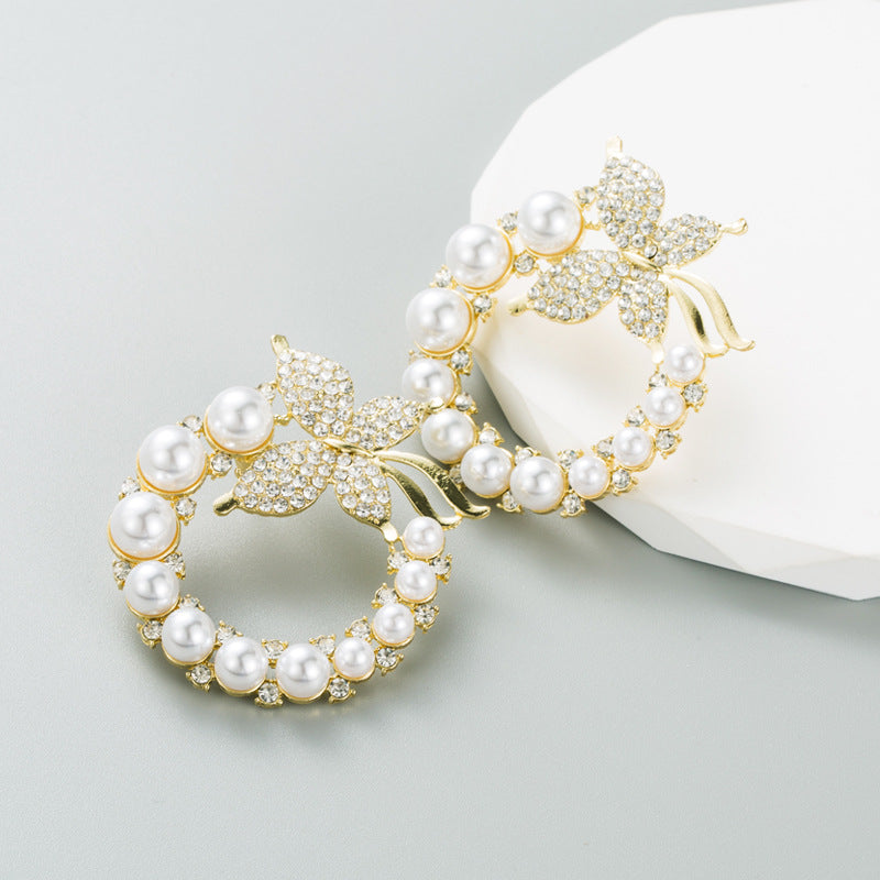 Gold Electroplated Alloy Earrings For Women Featuring Elegant Design