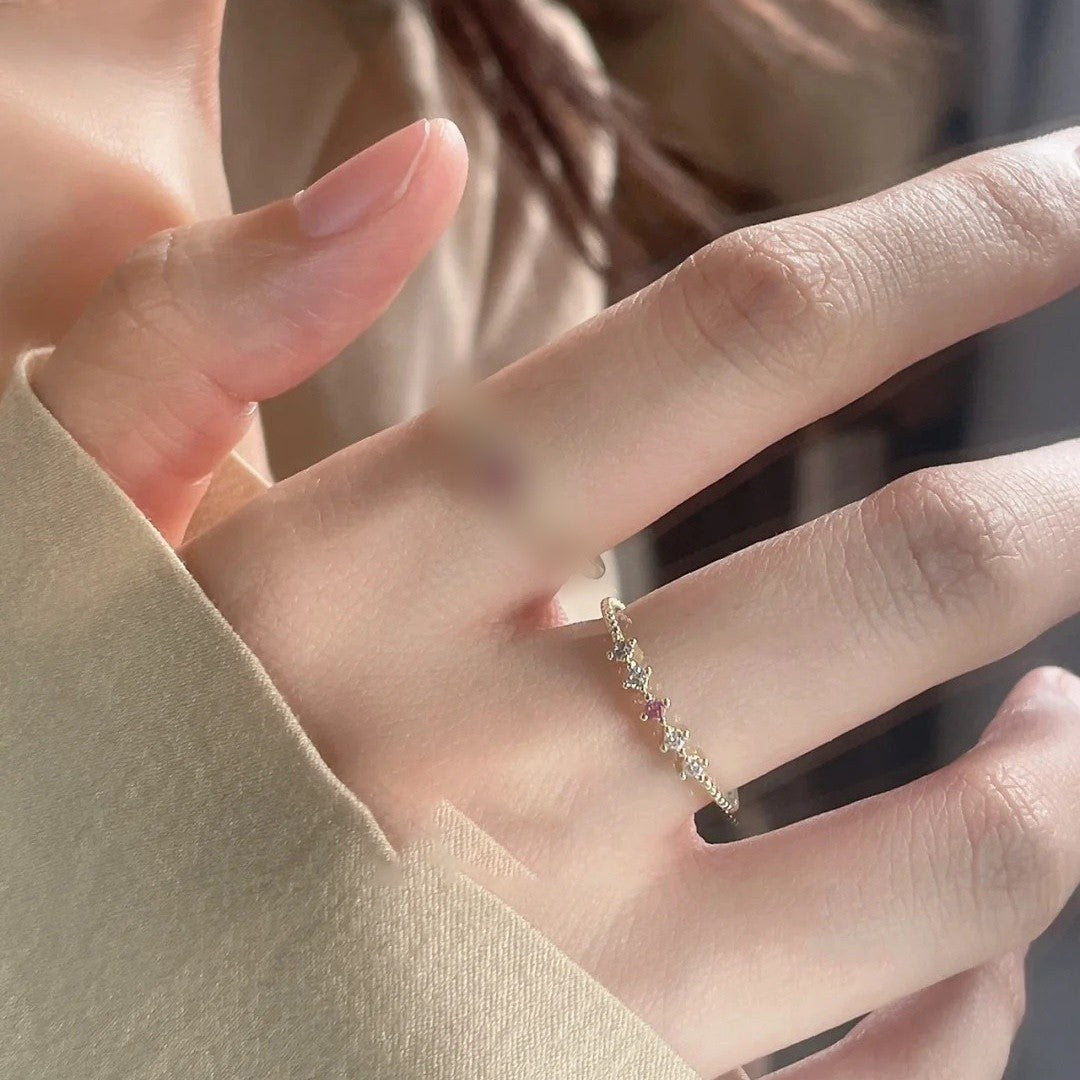 Elegant Heart Shape Ring For Women In Gold Electroplated Copper