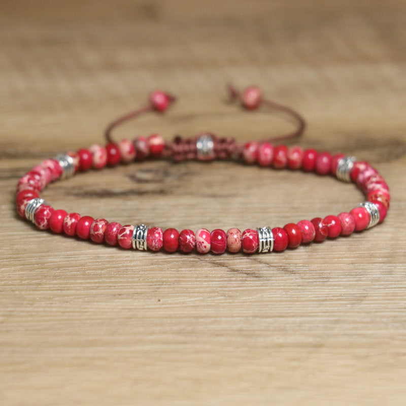 Ethnic Style Ufo Beading Bracelet For Unisex Featuring Natural Stone Inlay