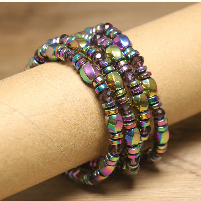 Ethnic Style Unisex Knot Bracelet Featuring Natural Stone Beading In Colour
