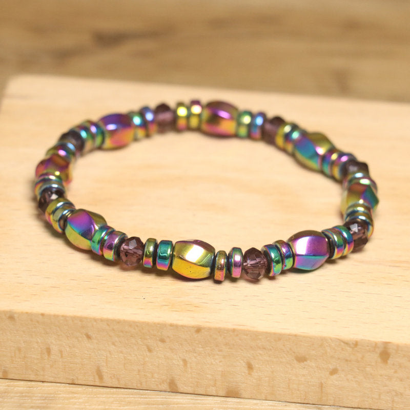 Ethnic Style Unisex Knot Bracelet Featuring Natural Stone Beading In Colour