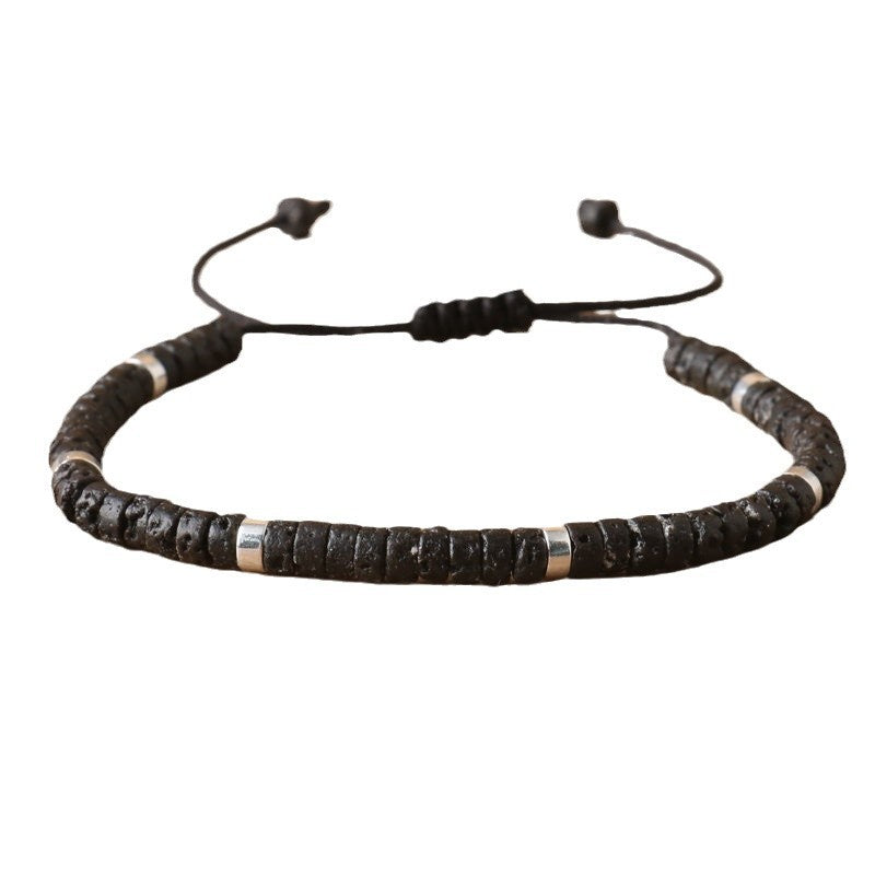 Bohemian Irregular Braid Natural Stone Bracelets For Unisex With Natural Stone Inlay, Stylish Bangle Accessory
