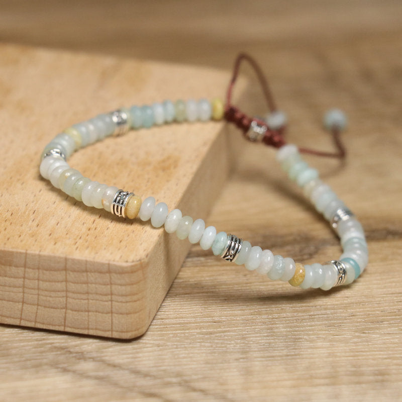 Ethnic Style Ufo Beading Bracelet For Unisex Featuring Natural Stone Inlay