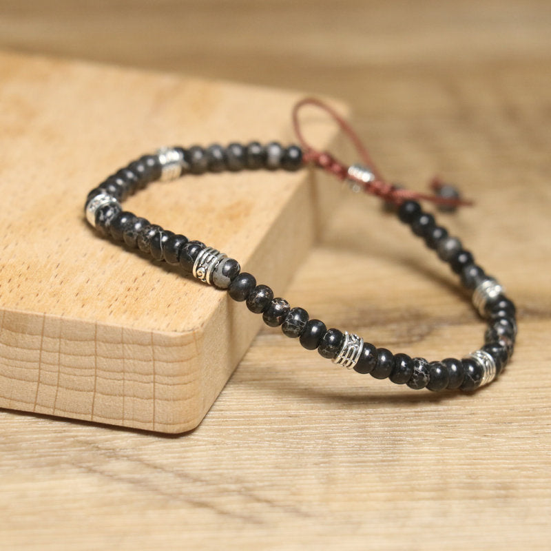 Ethnic Style Ufo Beading Bracelet For Unisex Featuring Natural Stone Inlay
