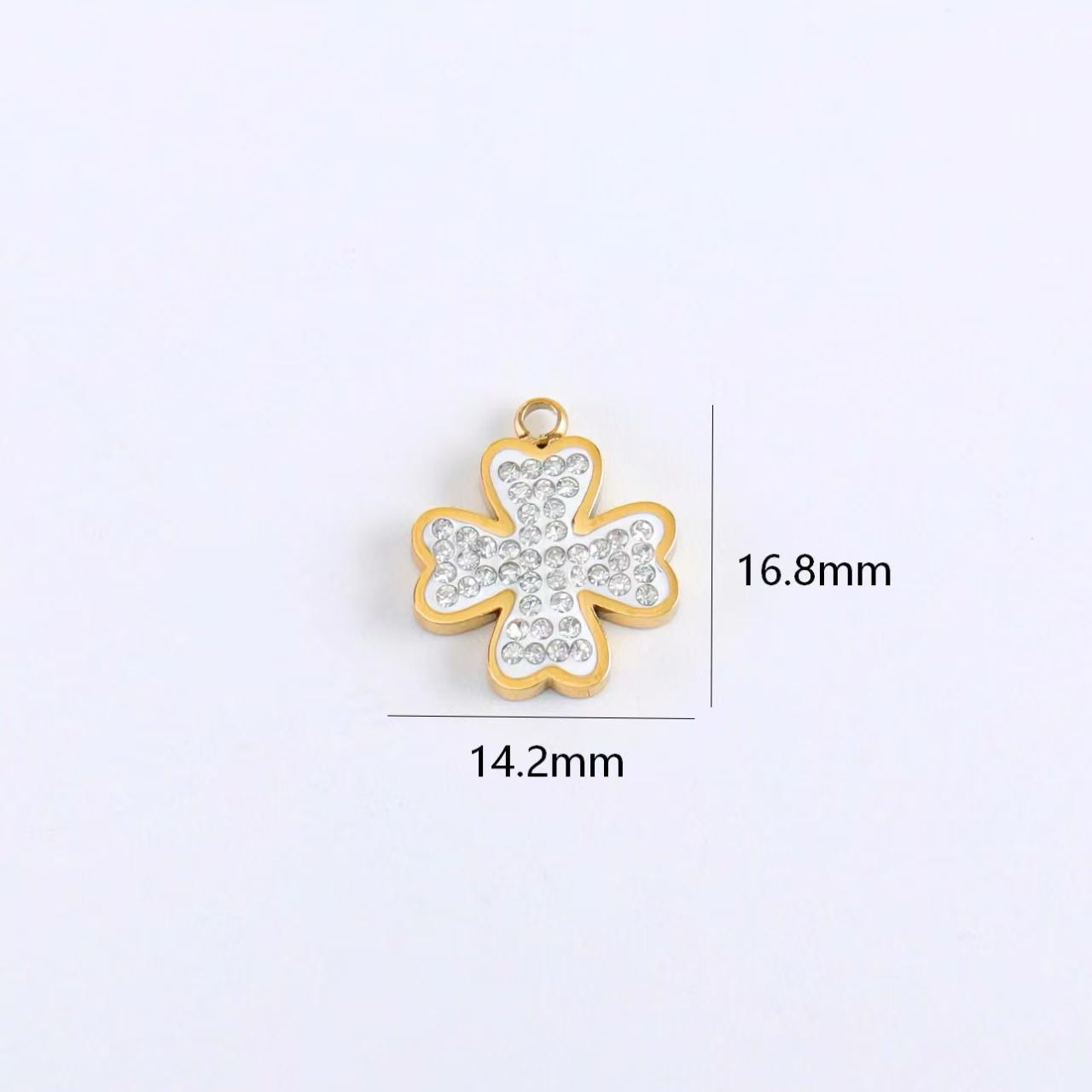 Sweet Heart Shape Hair Accessories Card With 10 PCS 18K Real Gold Plated 304 Stainless Steel Pendants Featuring OT Toggle Clasp