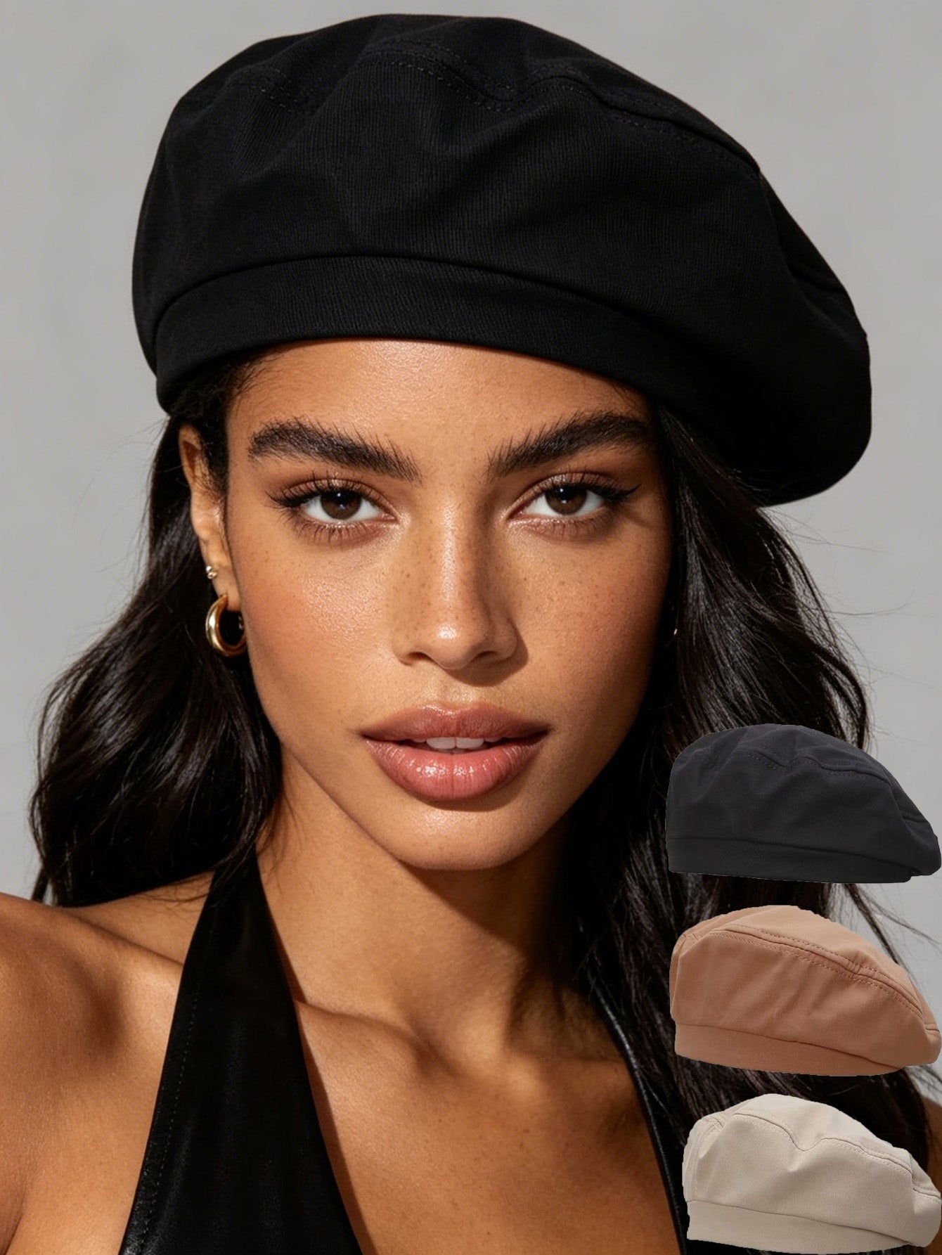 Modern Style Women Brimless Beret Hat In Polyester With Sewing Craftsmanship