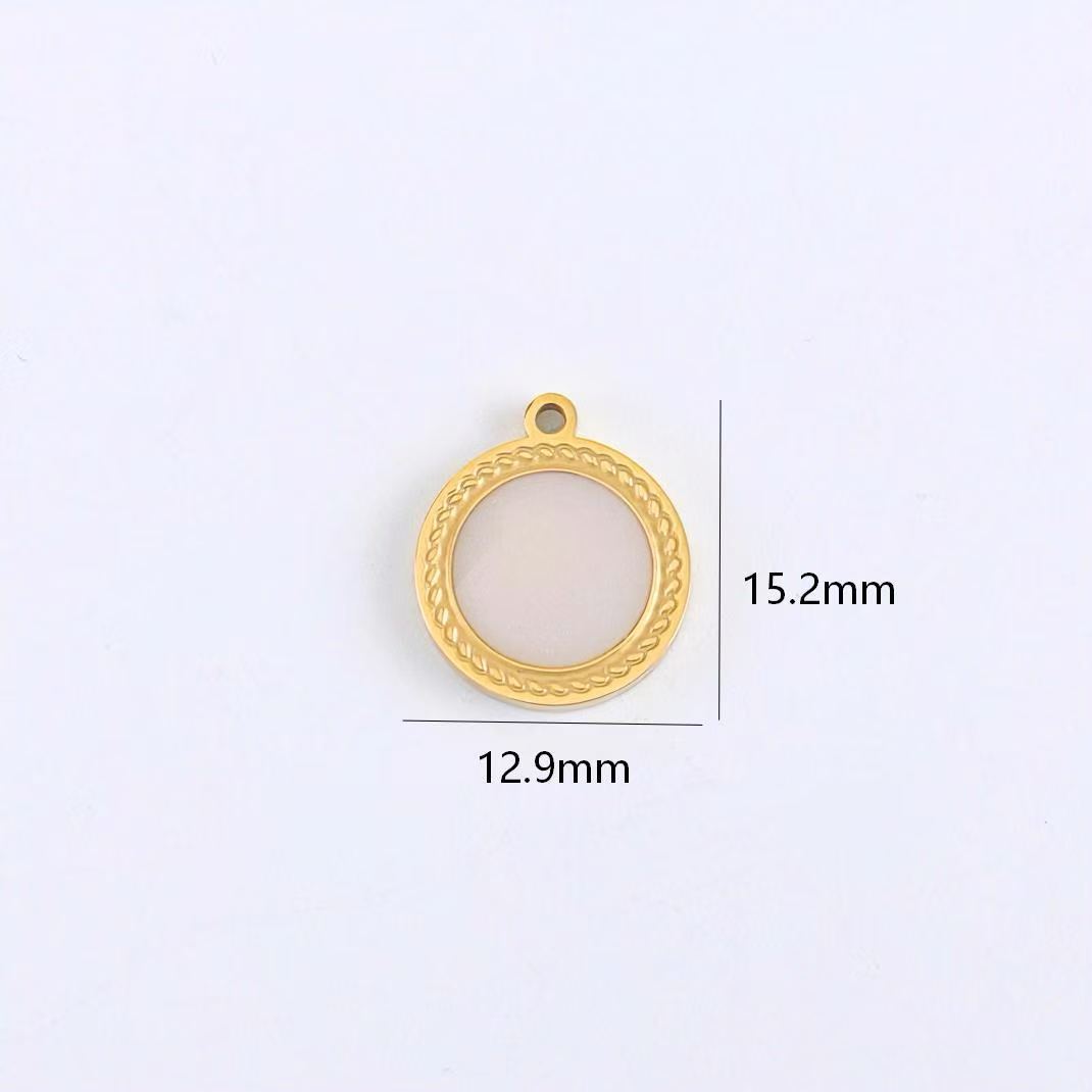 Sweet Heart Shape Hair Accessories Card With 10 PCS 18K Real Gold Plated 304 Stainless Steel Pendants Featuring OT Toggle Clasp