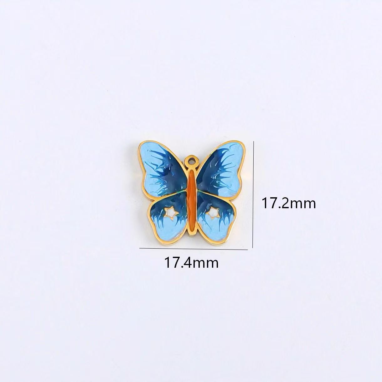 Sweet Heart Shape Hair Accessories Card With 10 PCS 18K Real Gold Plated 304 Stainless Steel Pendants Featuring OT Toggle Clasp