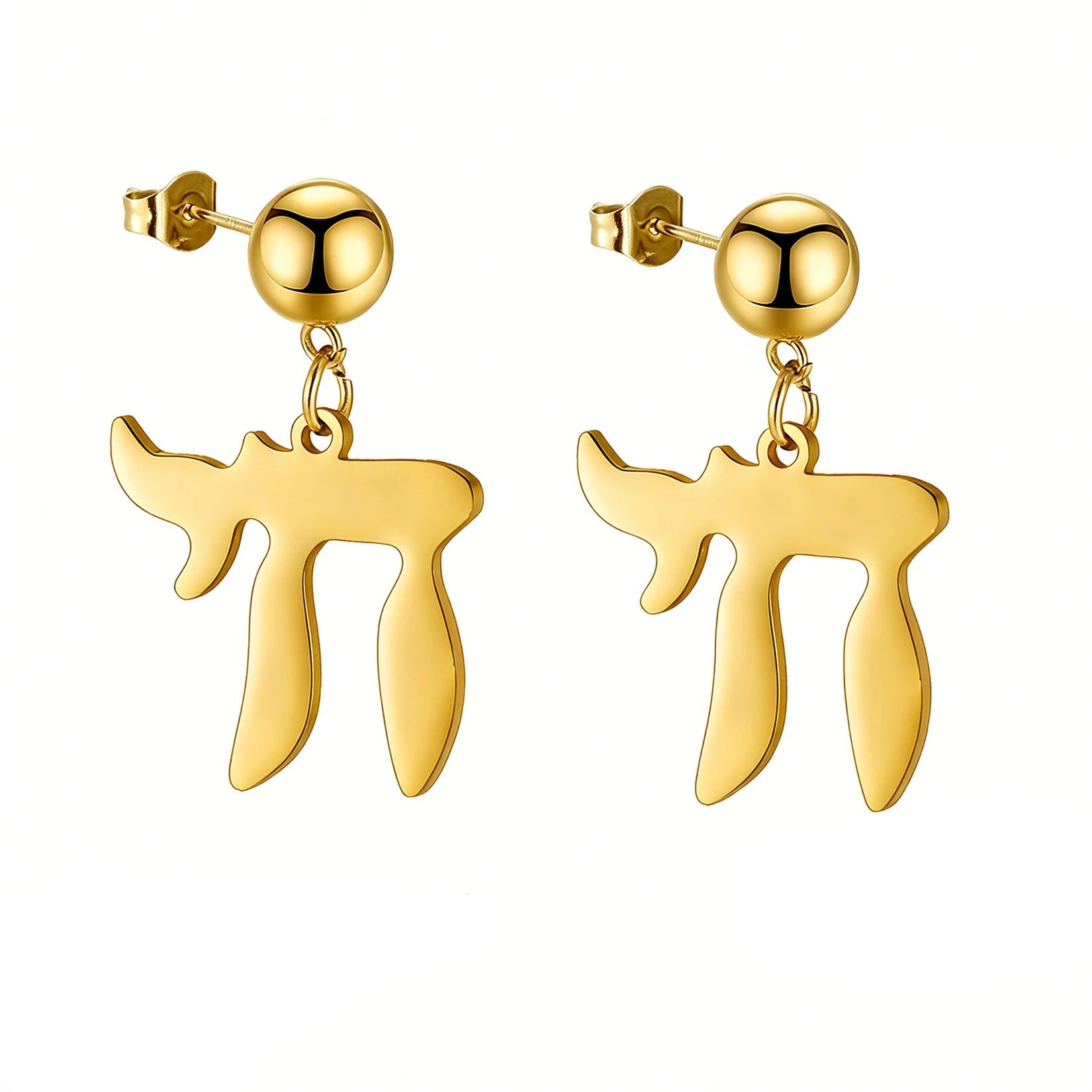 Electroplated Letter Pendant In 18K Real Gold Plated 304 Stainless Steel For DIY Jewelry Accessories