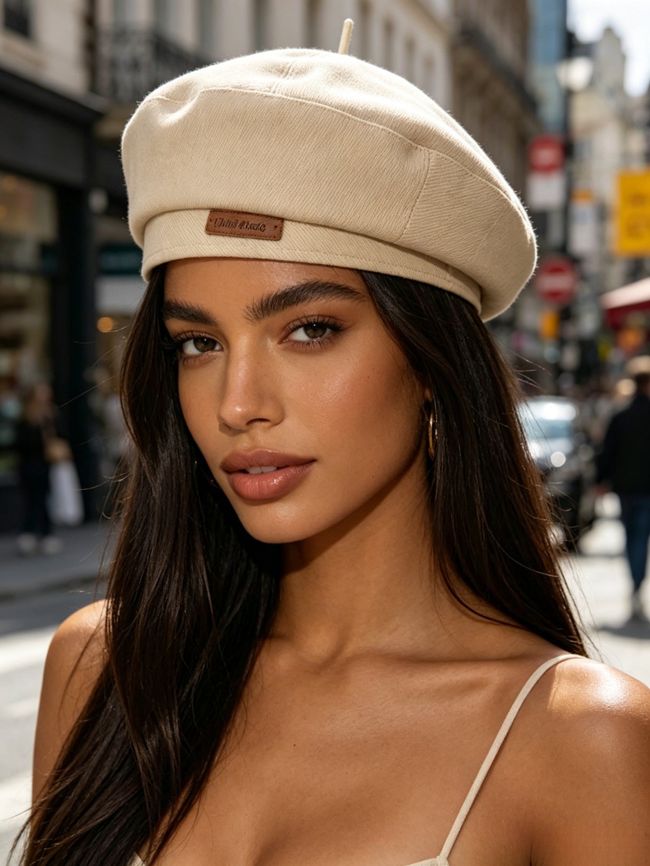 Modern Style Women’s Brimless Beret Hat In Polyester With Sewing Craftsmanship