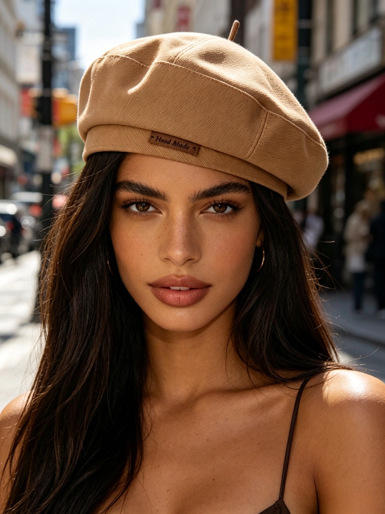 Modern Style Women’s Brimless Beret Hat In Polyester With Sewing Craftsmanship
