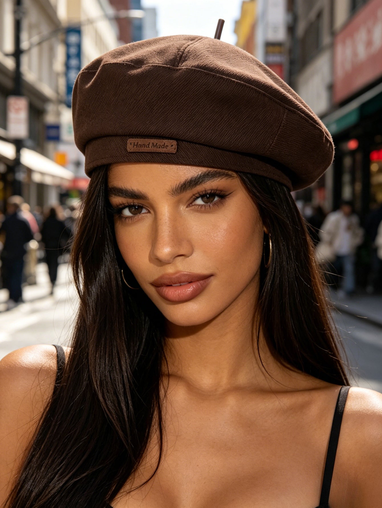 Modern Style Women’s Brimless Beret Hat In Polyester With Sewing Craftsmanship