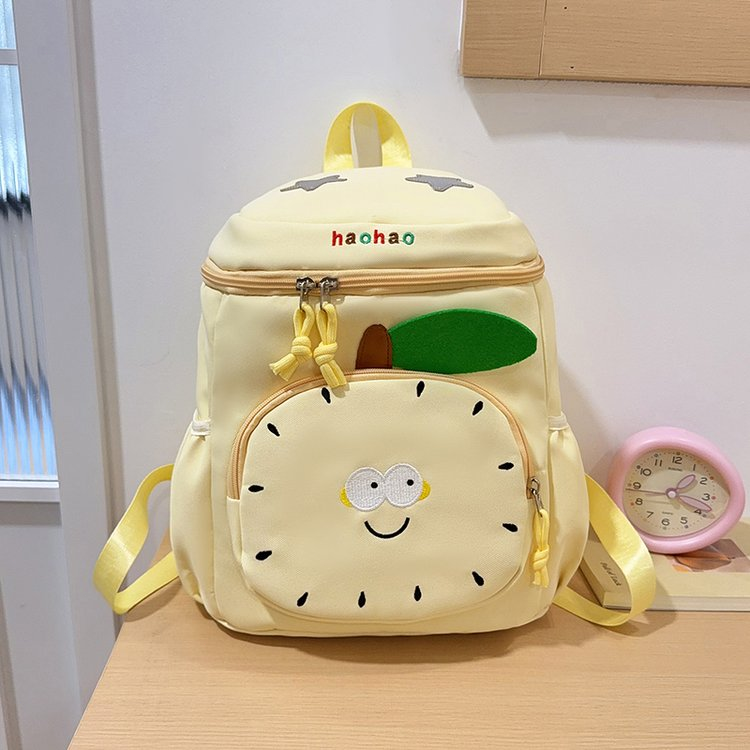 Fruit Pattern School Backpack For Women, Wear-Resistant Nylon Material, Suitable For All Seasons