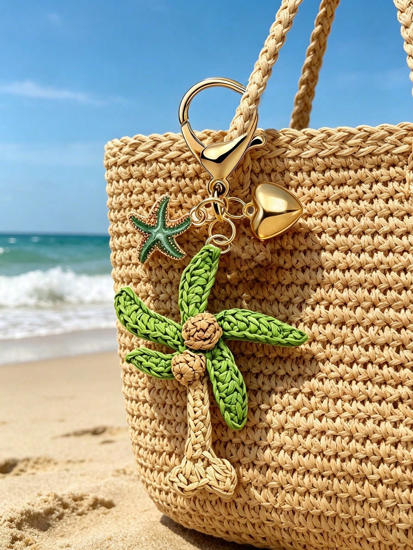 Beach Style Tree Bag Charm Made Of Durable Alloy, Perfect Bag Pendant Accessory
