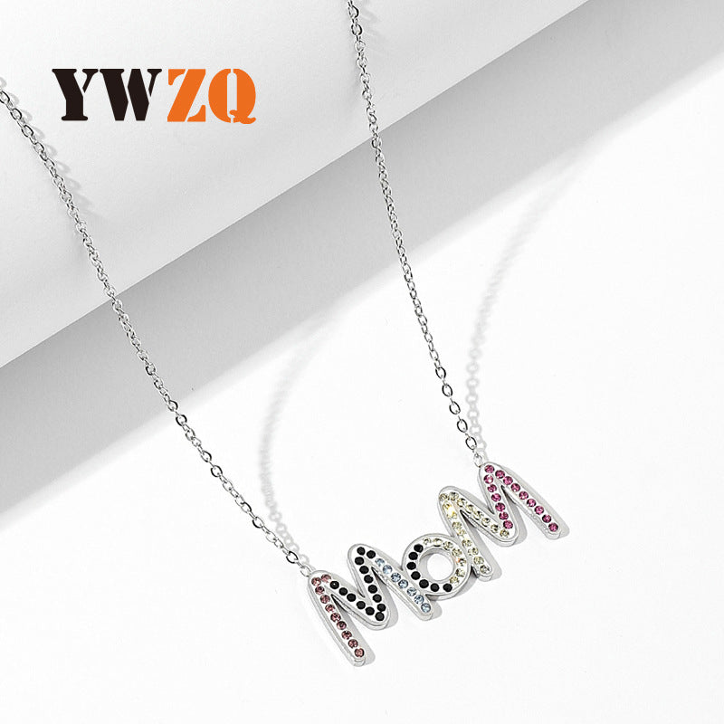 New Style Steel Color Choker Necklace For Women With 304 Stainless Steel And Rhinestones On Cable Chain