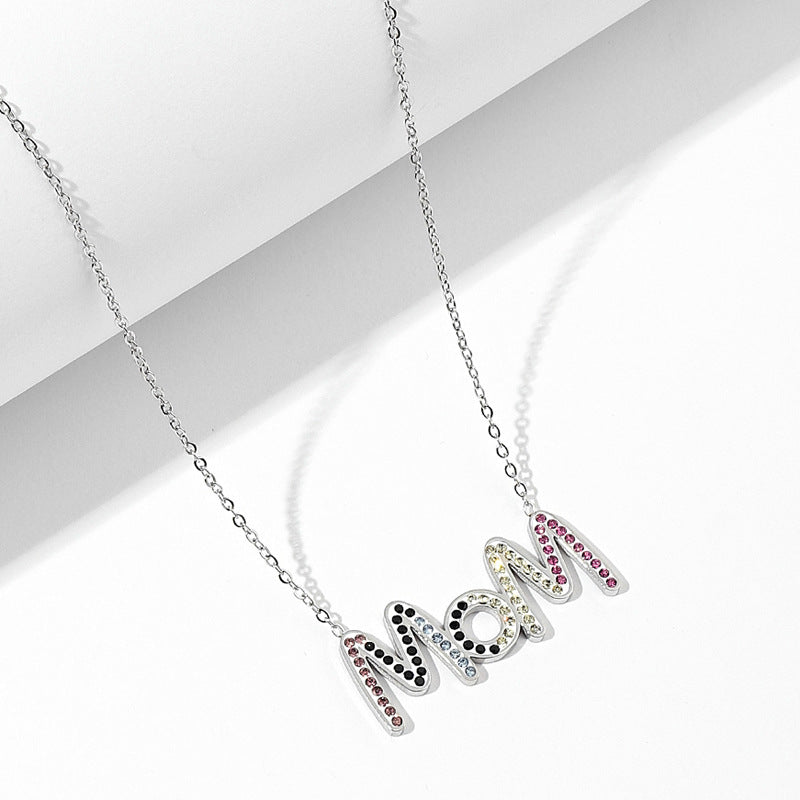 New Style Steel Color Choker Necklace For Women With 304 Stainless Steel And Rhinestones On Cable Chain