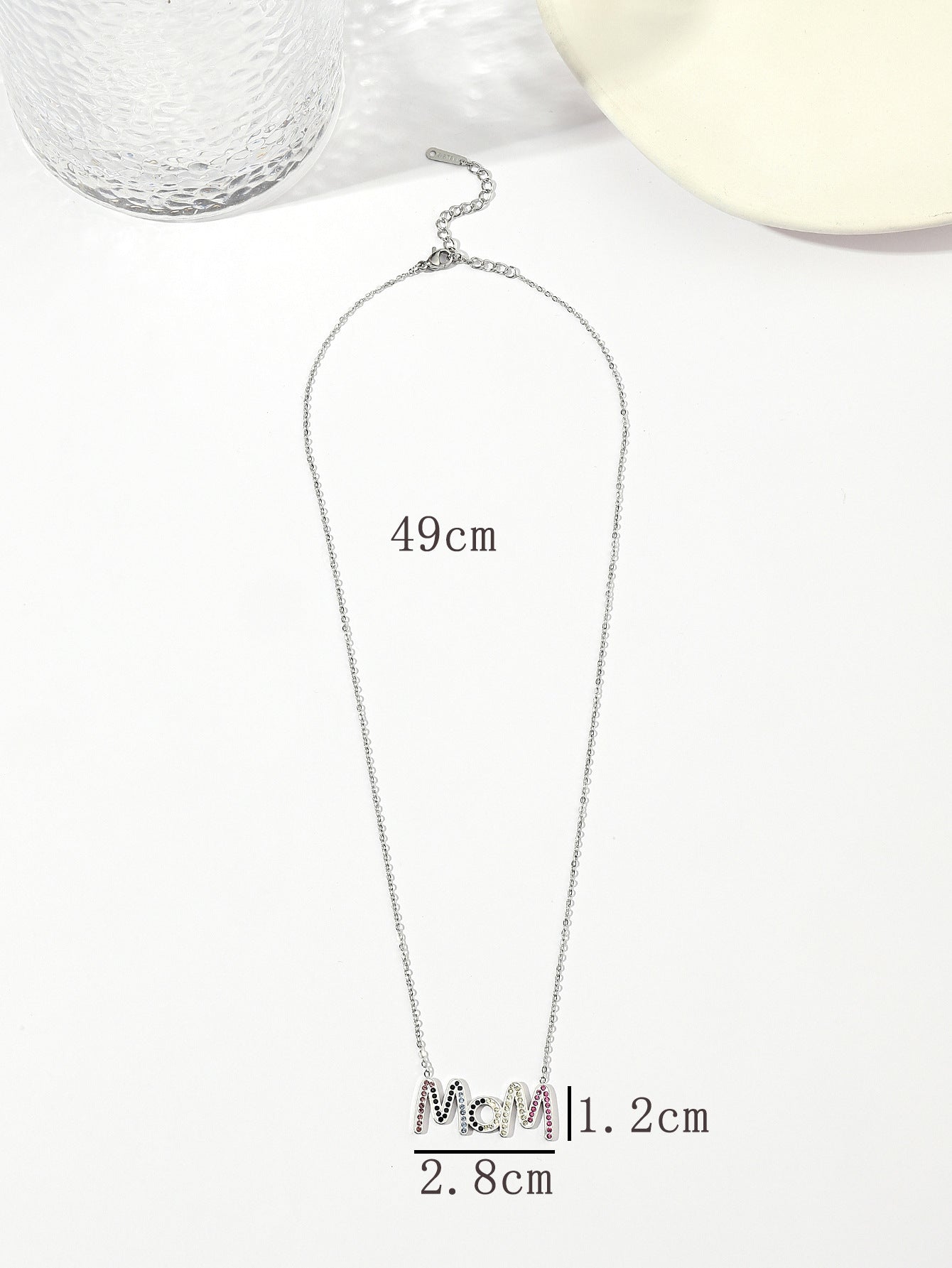 New Style Steel Color Choker Necklace For Women With 304 Stainless Steel And Rhinestones On Cable Chain