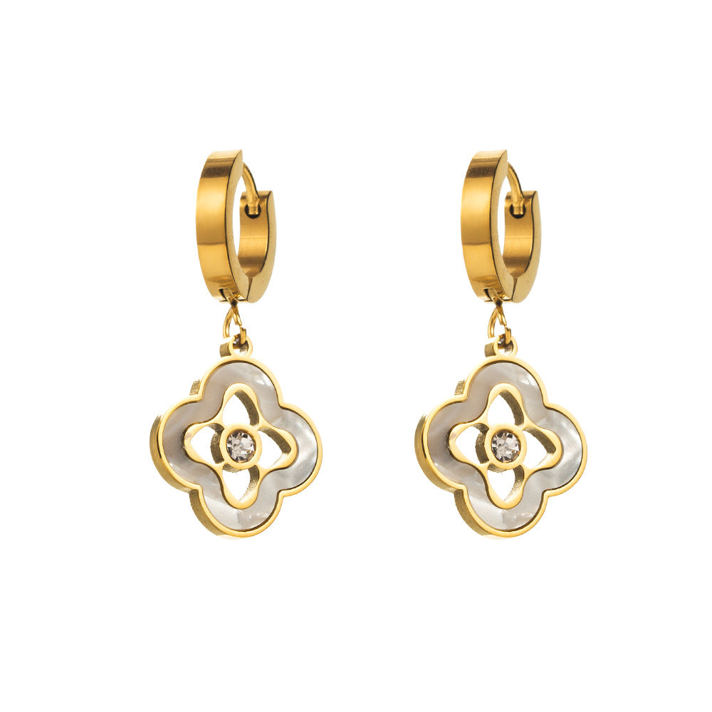 Lucky Heart Earrings For Women In Durable Titanium Steel